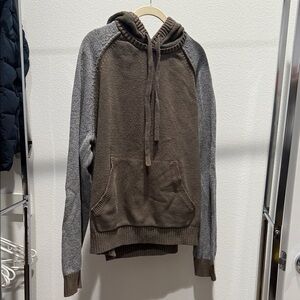 Olive and Gray Hooded Sweater